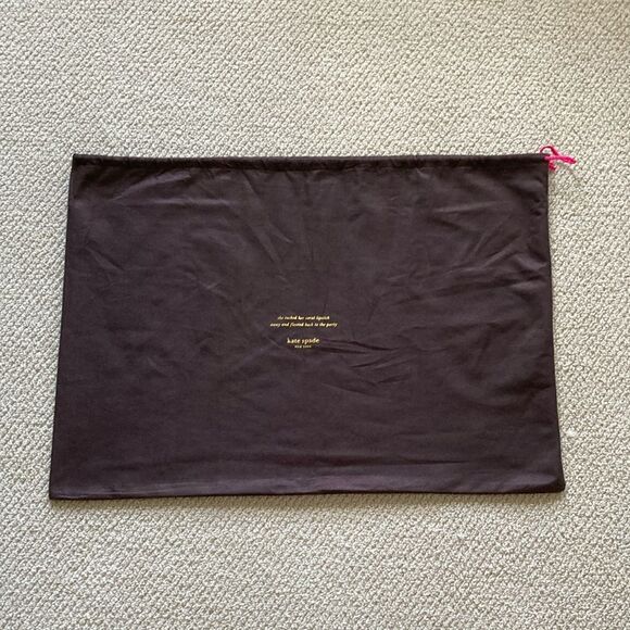 Kate Spade Large Brown Dust Bag Purse Protection Case Slip 27.5” x 19” Like New - Picture 1 of 8